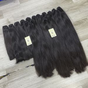 Extensiones de trama de onda de paquete negro Natural de cabello humano vietnamita crudo de trama de máquina de doble estiramiento alineado con cutículas completas - Product Image 6