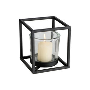 Artisanat – Porte-bougie votif en fer et verre noir fini pour décoration de maison, Noël, mariage – Suspension décorative - Product Image 4
