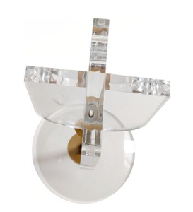 Clear Acrylic <b>Side</b> <b>Table</b> <b>Gold</b> Metal Pedestal End <b>Table</b> Modern Living Room Accent Coffee <b>Table</b> - Product Image 5