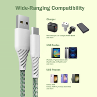 Cable de Carga Rápida USB-A a Lightning con Certificación MFi, Diseño Moderno, Trenzado de Metal y PVC, 1M, para Computadora, iOS y Teléfonos Móviles - En Stock