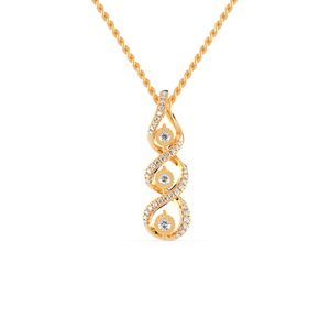 Elegante colgante minimalista con diamantes de moissanita incrustados en plata S925 para mujer - Product Image 3