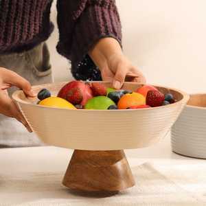 Magnifique plateau de service en bois fait main, organisateur décoratif pour table à manger, cuisine et maison - Product Image 5
