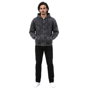 Vente en gros : Sweat à capuche d'hiver délavé à l'acide 100% Coton, style sportif. Fournisseur B2B de vêtements en gros, tailles et couleurs personnalisables. - Product Image 1