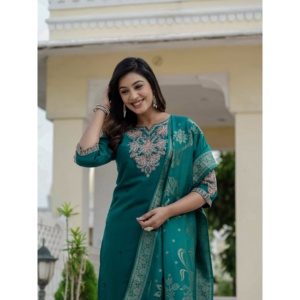 Ensemble élégant Kurti, pantalon et dupatta pour femmes - Product Image 2