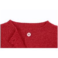 Cardigan Femme Tendance Automne ODM OEM Coupe Ample Manches Longues Col Rond Tricot Fin Logo Placé à l'Avant 100%