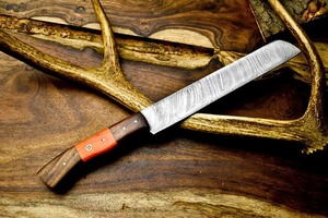 Cuchillo de Chef Artesanal de Acero de Damasco Hecho a Mano |   Cuchillo de Cocina de 12 Pulgadas - Product Image 3