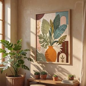 Cadre de peinture en bois moderne, rectangulaire, vertical, impression numérique couleur, décoration murale durable, cadre d'art mural classique vintage Abdul - Product Image 6