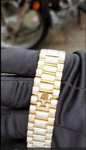 Reloj Mecánico de Lujo para Hombre, Totalmente Cubierto de Diamantes Moissanite, Estilo Hip Hop, Edición Limitada, en Tono Dorado - Product Image 4