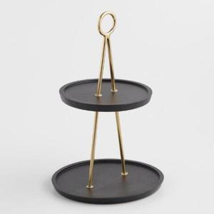 Support à gâteau antique à un ou deux niveaux, style vintage, pour décorations de table de Noël, mariages, fêtes, service de fruits et desserts. - Product Image 2