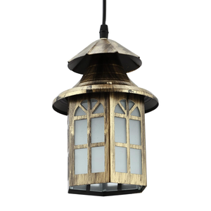 Traditional Cottage Pendant <b>Ceiling</b> <b>Light</b> Classic Heritage Style Hanging Lamp Iron Frosted Glass <b>LED</b> Dimmable Lighting Fixture - Product Image 4