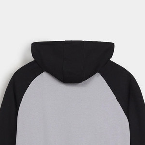 Custom High Quality Heavyweight 100% Cotton Black Hooded Winter Casual Pullover with Digital Printing Pocket Drop Shoulder - Product Image 4