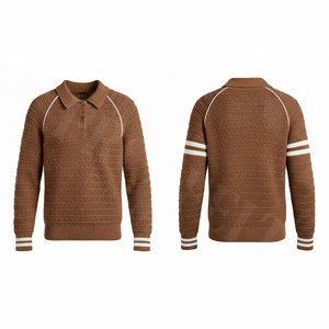 Fabricante de Ropa Personalizada, Camisetas Polo de Punto de Color Liso con Puños Acanalados, Cuello Camisero, Corte Relajado - Product Image 4
