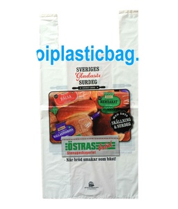 2024 Logo personnalisé côté gousset sac chaud supermarché emballage gilet transporteur du Vietnam fabricant T-shirt sac en plastique - Product Image 2