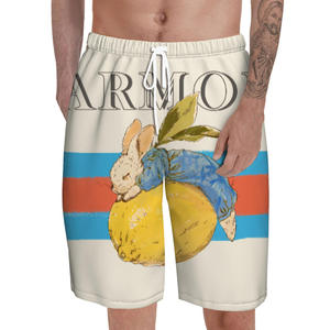 Shorts de Baño para Hombre, Estampado de Flamencos, Cintura Baja, Secado Rápido, Cordón Ajustable, Color Verde Menta y Rosa - Product Image 3