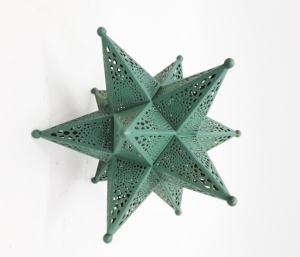 Adorno colgante en forma de corazón de hierro decorativo de Navidad atractivo Chapado en latón hecho a mano personalizado a granel - Product Image 3