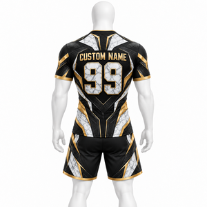 Shorts de rugby personnalisés, impression de logo gratuite, 100% polyester, impression par sublimation, respirant, col en V, unisexe, tissu de qualité supérieure - Product Image 3
