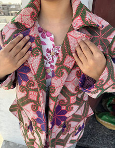 Handmade Vintage <b>Kantha</b> Cotton <b>Jacket</b> – Sustainable Patchwork Quilted Coat, Boho Chic Fashion - Product Image 2