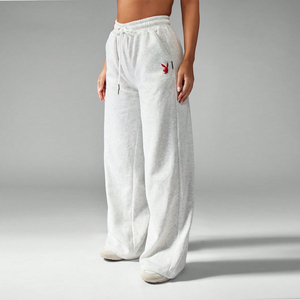 Outerwear 400 GSM Heavyweight Puff Printing Sweatpants Women's Trouser Pajama Jogging Running Baggy Sweat <b>Pants</b> Ladies - Product Image 2