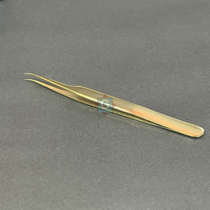 Pince à épiler durable en acier inoxydable pour extensions de cils, pointe dentelée, longueur 10 mm, usage professionnel - Product Image 4