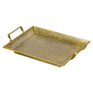 Handmade Decorative Aluminum Food Serving <b>Tray</b> Top Trading Custom Shape for Weddings Modern Gold Polished - Product Image 1