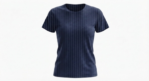 T-shirt personnalisé OEM en coton épais 100% avec rayures contrastées, style streetwear, coupe oversize, dégradé, pour hommes et femmes - Product Image 2