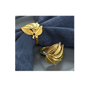 Ensemble d'anneaux de serviette martelés argentés, porte-serviettes en métal faits à la main pour la décoration de table de mariage et la restauration moderne des hôtels, en promotion - Product Image 3