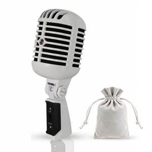 ไมโครโฟน 5 คอร์ RTRO MIC WH แบบไดนามิกสำหรับร้องเพลง สไตล์วินเทจ คลาสสิก รูปแบบการรับเสียงแบบคาร์ดิออยด์ ทิศทางเดียว - Product Image 1