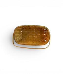 Cesta Rectangular de Bambú Tejida a Mano con Asa |   Cesta de Almacenamiento y Regalos Multiusos |   Cesta Organizadora de Bambú Hecha a Mano - Product Image 4