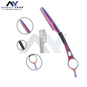 มีดโกนสแตนเลสแบบมืออาชีพ สำหรับซอยผม ตัดแต่งทรงผม ทนทาน ใช้ซ้ำได้ ออกแบบอย่างแม่นยำ เหมาะสำหรับช่างตัดผมและใช้ส่วนตัว - Product Image 4