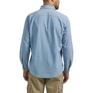 เสื้อเชิ้ตแขนยาวผู้ชายแบบคลาสสิก ทออย่างประณีต ให้สไตล์เหนือกาลเวลา เหมาะสำหรับใส่ทำงานและใส่ลำลอง คุณภาพดี ผลิตจากผ้าเดนิม - Product Image 3