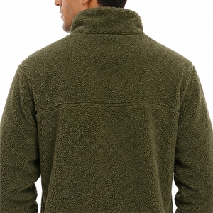 <b>Men's</b> <b>Sherpa</b> Fleece <b>Jacket</b> Full Zip Collar Stand Embroidered YDS Logo Casual Winter Outerwear Fabric For <b>Men</b> <b>Sherpa</b> <b>Jacket</b> - Product Image 5