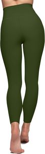Leggings de sport et de yoga pour femme, taille haute, extensibles, à motif écossais torsadé, avec fermeture boutonnée, écologiques, séchage rapide, respirants, confortables et coupe ajustée - Product Image 1