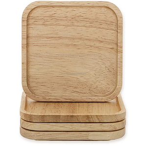 Juego de posavasos de madera redonda nórdica ecológica de la India estilo de diseño en blanco para cocina y ocasiones de boda - Product Image 2