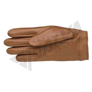 Gants d'hiver unisexes en cuir de chèvre pour la conduite et l'équitation, à doigts entiers, non doublés, antidérapants, personnalisables - Product Image 5