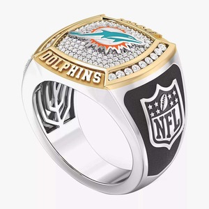 Top Quality Dolphins 1/2CT Diamond Championship Ring for Football <b>Fan</b> Souvenir Jewelry Available for Worldwide Supply - Product Image 1