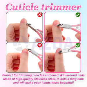 Professional Stainless Steel Cuticle Nipper with Pink Handle for Manicure Pedicure Feet Care-Durable & Portable <b>Nail</b> <b>Tool</b> - Product Image 5