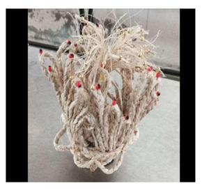 Arreglo Floral Decorativo de Fibra Trenzada Artesanal, Centro de Mesa Hecho a Mano, Adorno Festivo, Artículo de Regalo - Product Image 2