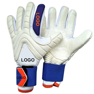 Gants de gardien de but unisexes en cuir à doigts entiers, paume antidérapante, sangle de poignet réglable, protection respirante des doigts - Product Image 2
