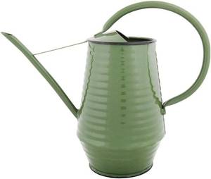 Gray Metal Watering Can with Ribbed Design for Gardening Outdoor Use Durable Painted Finish Indoor <b>garden</b> watering tool - Product Image 4