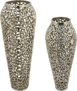 Jarrones Decorativos de Aluminio para el Hogar, Jarrón de Cerámica con Diseño Recortado, Pieza Decorativa para Sala de Estar, Baño, Oficina, Dormitorio - Product Image 3