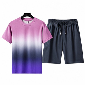 Conjuntos de Pantalones Cortos Deportivos para Hombre de 2 Piezas, Conjuntos Deportivos Personalizados de Verano al por Mayor, Conjuntos de Pantalones Cortos Deportivos Lisos para Hombre, Conjuntos Dobles Nuevos para Hombre - Product Image 4