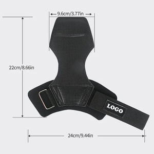 OEM Custom Logo Gymnastic Hand Grips with Leather & Non-Slip Surface, Adjustable Wrist Straps for CrossFit, Gym Fitness Training - Product Image 5