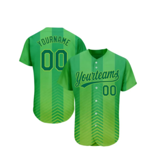 Custom Winter Baseball Jersey Green Yellow Gradient Sublimated Print Teamname 00 Front Logo Unisex Adult Full Sleeve Regular Fit - Product Image 2
