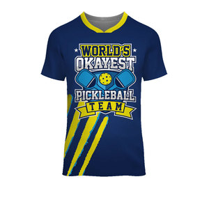 Uniformes de Pickleball para Hombre Más Vendidos, Color Sólido, Logotipo Personalizado Impreso, 100% Poliéster, OEM/ODM, Venta al Por Mayor - Product Image 6