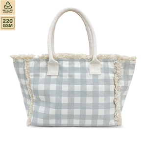 Sac fourre-tout de plage en toile de coton non laminée de 8 onces, 31x25x16 cm, avec logo personnalisé, vente en gros, OEM, marque privée, modèle SPL226 - Product Image 2