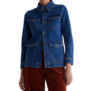 Chaqueta Vaquera Transpirable Personalizada para Mujer, Mangas Largas, Temporada Otoño-Invierno, Talla XL, Algodón Sólido, Servicio OEM, Chaquetas Vaqueras 2026 - Product Image 1