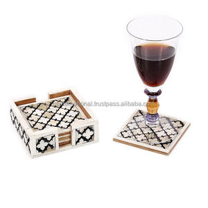 Posavasos de perlas Madre, posavasos de forma cuadrada, decoración personalizada de color para el hogar y la Oficina, 100% calidad - Product Image 4