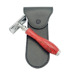 Reasonable price top demanded low MOQ Shaving Razor Complete with Stainless Steel 3 Edge Safety Razor and Wood Handle for <b>Men</b> - Product Image 4