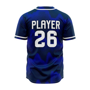 Custom Sublimation Full <b>Button</b> Baseball Jersey <b>Half</b> Sleeve Softball Uniform <b>Shirt</b> Men Women Youth Team Sportswear Wholesale - Product Image 6
