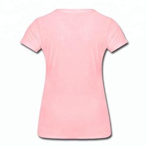 T-shirt pour femme, hauts en coton d'été, couleurs unies, t-shirts vierges, col rond, vêtements pour femme, grandes tailles, prix de gros, logo personnalisé - Product Image 3